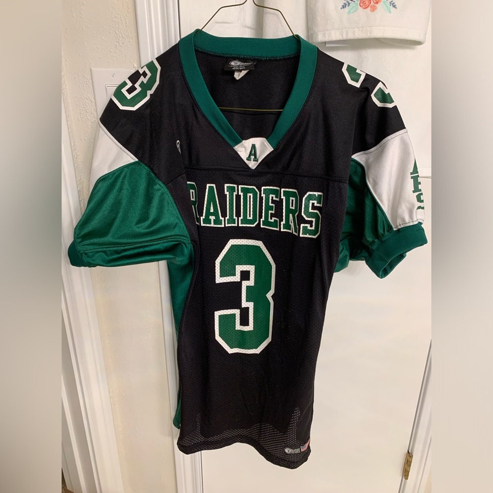 High School Raiders Adult Green & Black TAG Jersey #3 Size Adult Team Uniforms